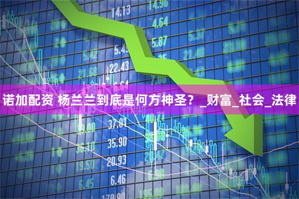 诺加配资 杨兰兰到底是何方神圣？_财富_社会_法律