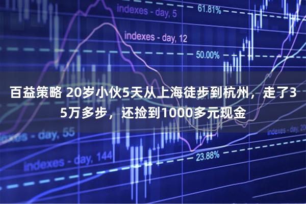 百益策略 20岁小伙5天从上海徒步到杭州，走了35万多步，还捡到1000多元现金