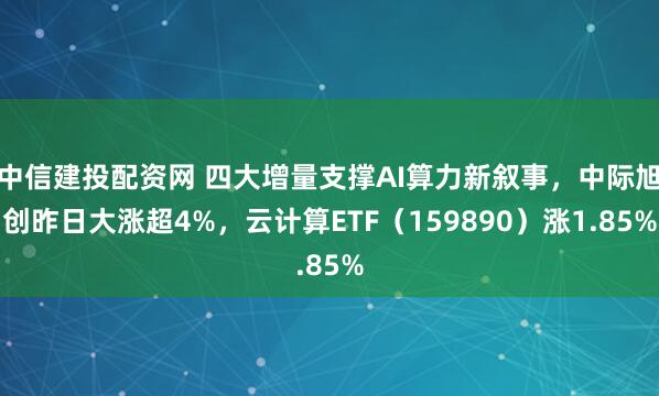 中信建投配资网 四大增量支撑AI算力新叙事，中际旭创昨日大涨超4%，云计算ETF（159890）涨1.85%